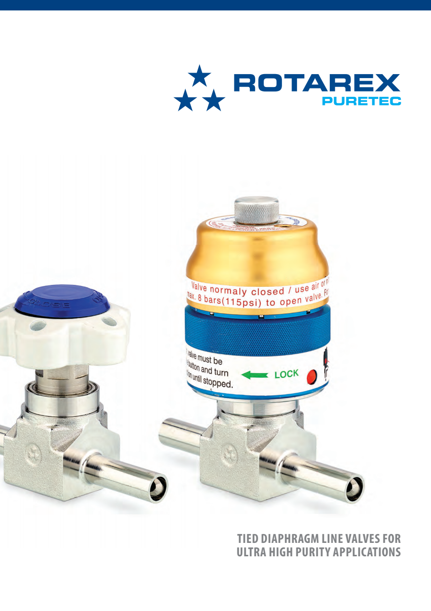 Tied Diaphragm Line Valves for UHP Applications