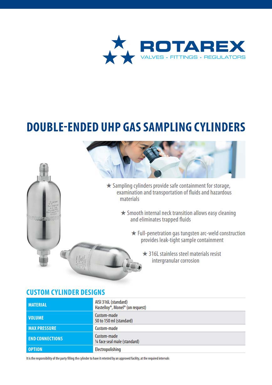 Gas sampling cylinders Flyer