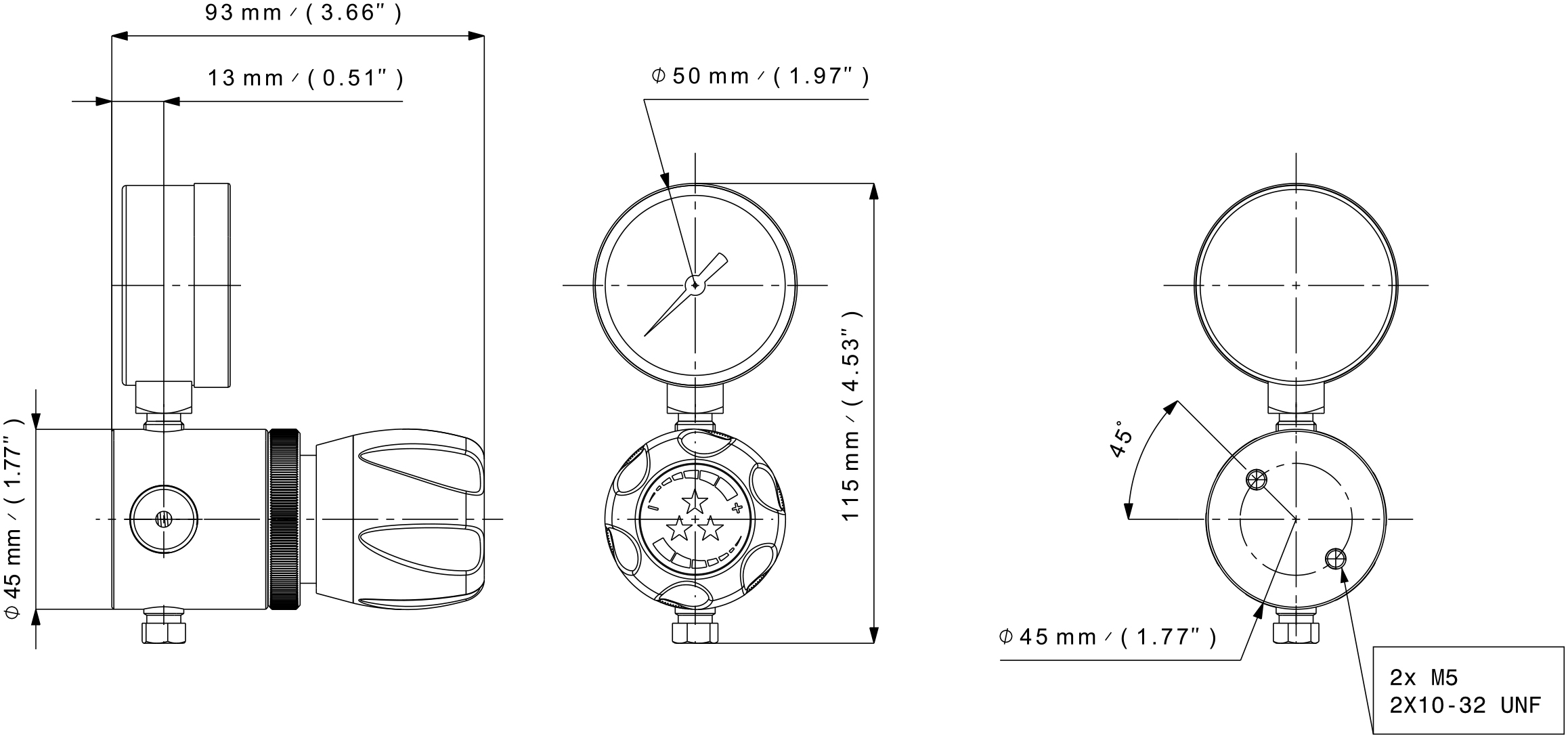 Diaphragm low pressure regulator with balanced valve - S10 | Rotarex