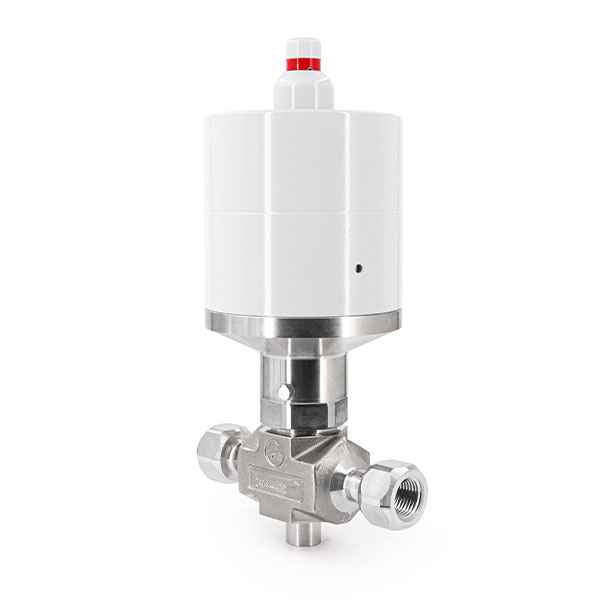 Pneumatic high-pressure bundle valve for hydrogen, helium and other gases - D655