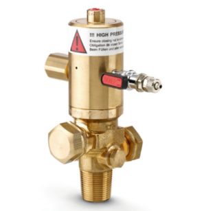 Fast fire suppression through indirect high pressure valve technology