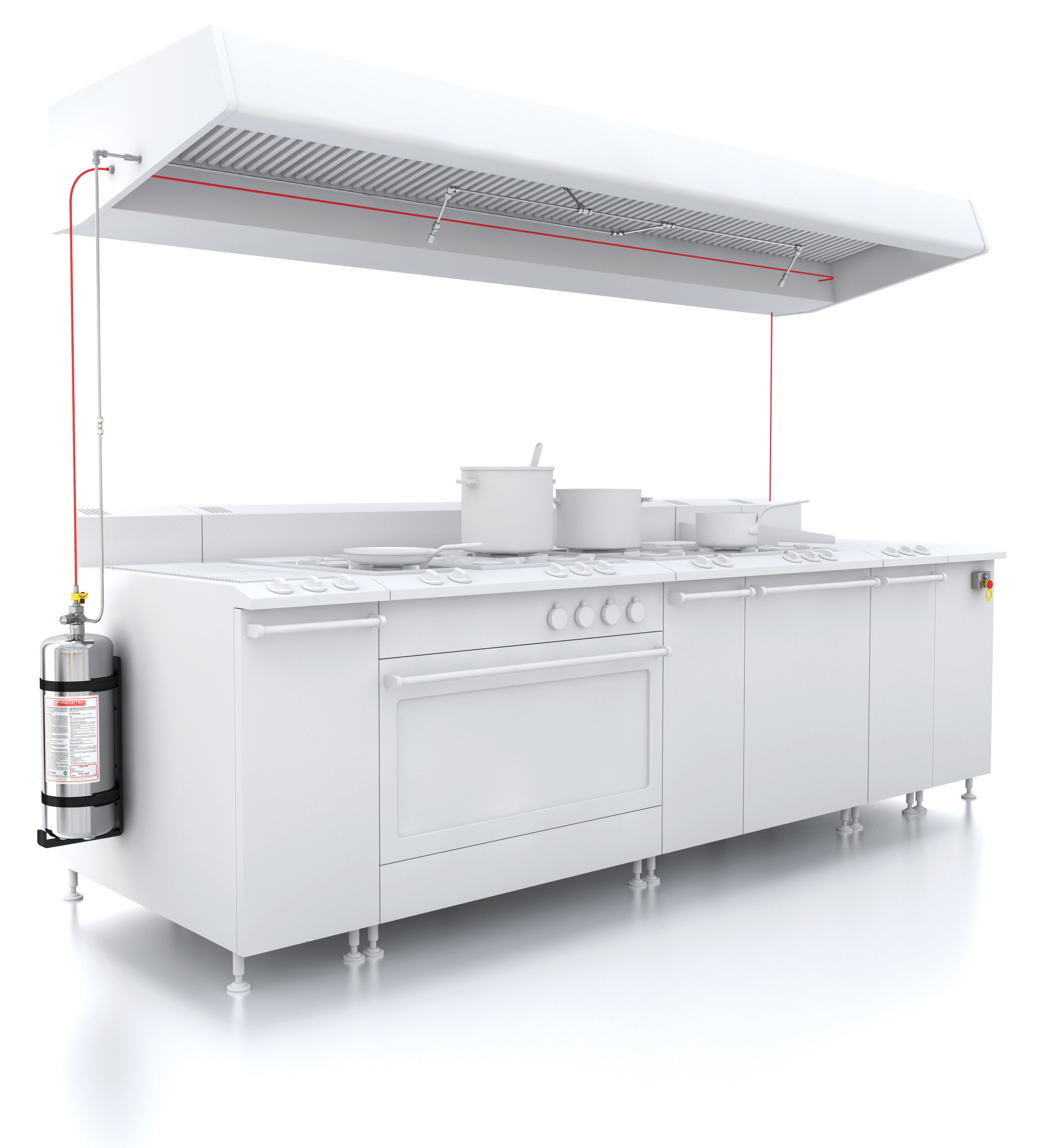 Economical fire protection for small to mid-sized commercial kitchens