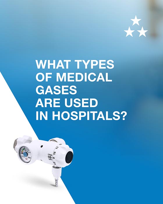 What types of medical gases are used in hospitals and what equipment do they require?